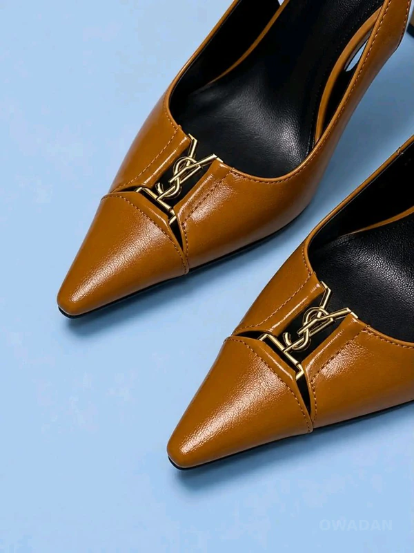 (Saint Laurent Babylone Breteuil Slingback Pumps)Kowshi